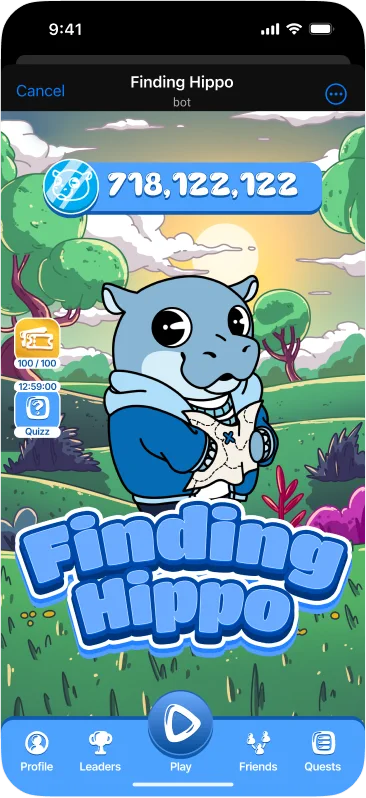 Finding Hippo main screen