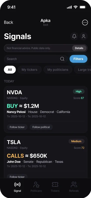 Trading Signals Feed News Signals App
