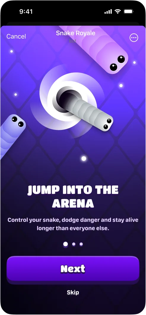 Snake Royale onboarding