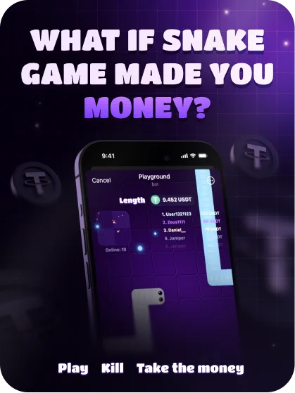 Snake Royale promotional creative about making money in the game