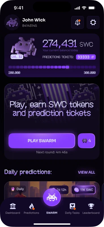 Dashboard Telegram Mini App Swarm