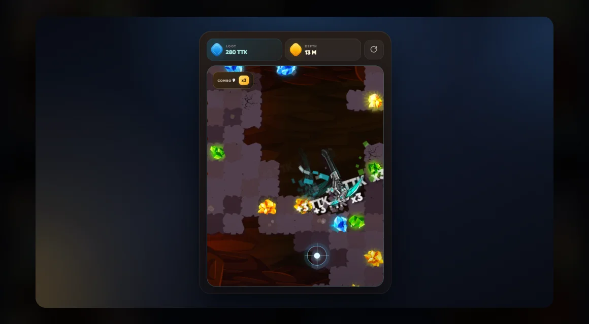 Project preview TON Mole Game